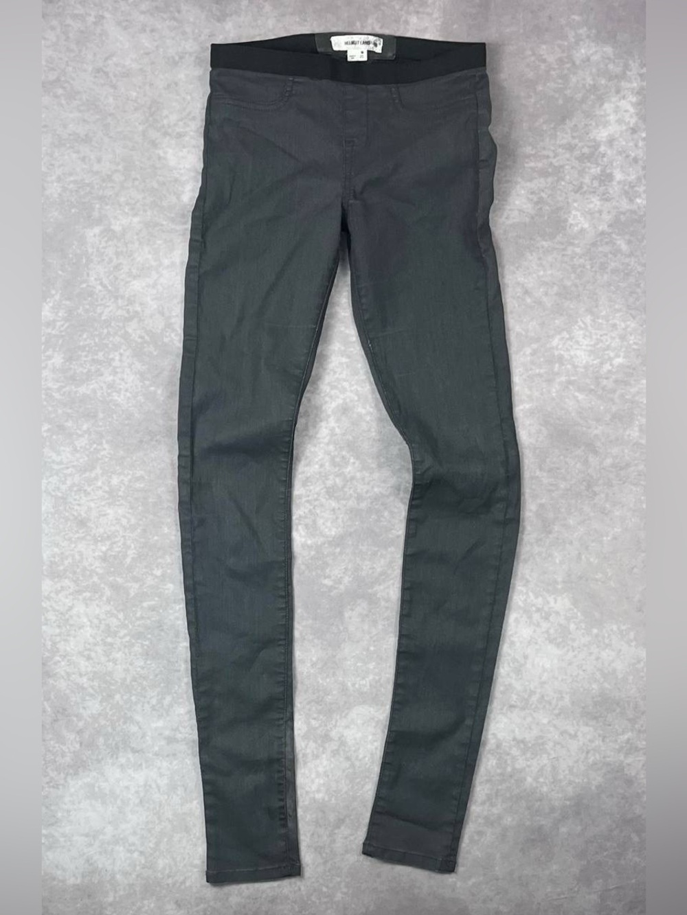 [340] HELMUT LANG Pants Sz 25 Gray Linen Stretch Leggings Made USA